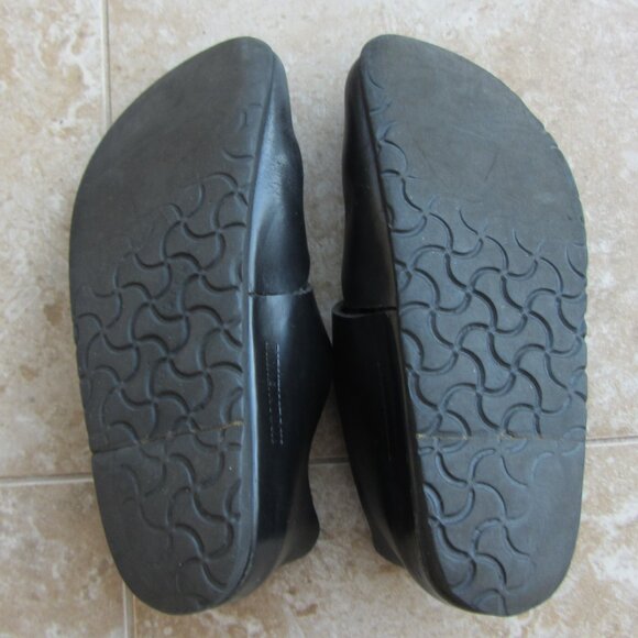 Birkenstock London Black Oiled Leather Closed Toe Clogs Size 38 L7-7.5 M5 - Picture 8 of 9